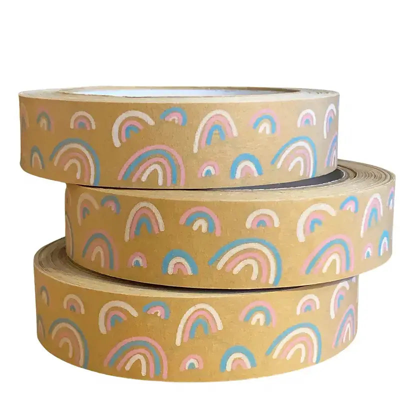 Printed Paper Sticky Tape - Rainbow Print