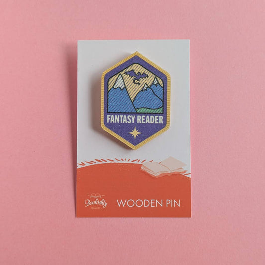 Fantasy Reader – Wooden Merit Pin