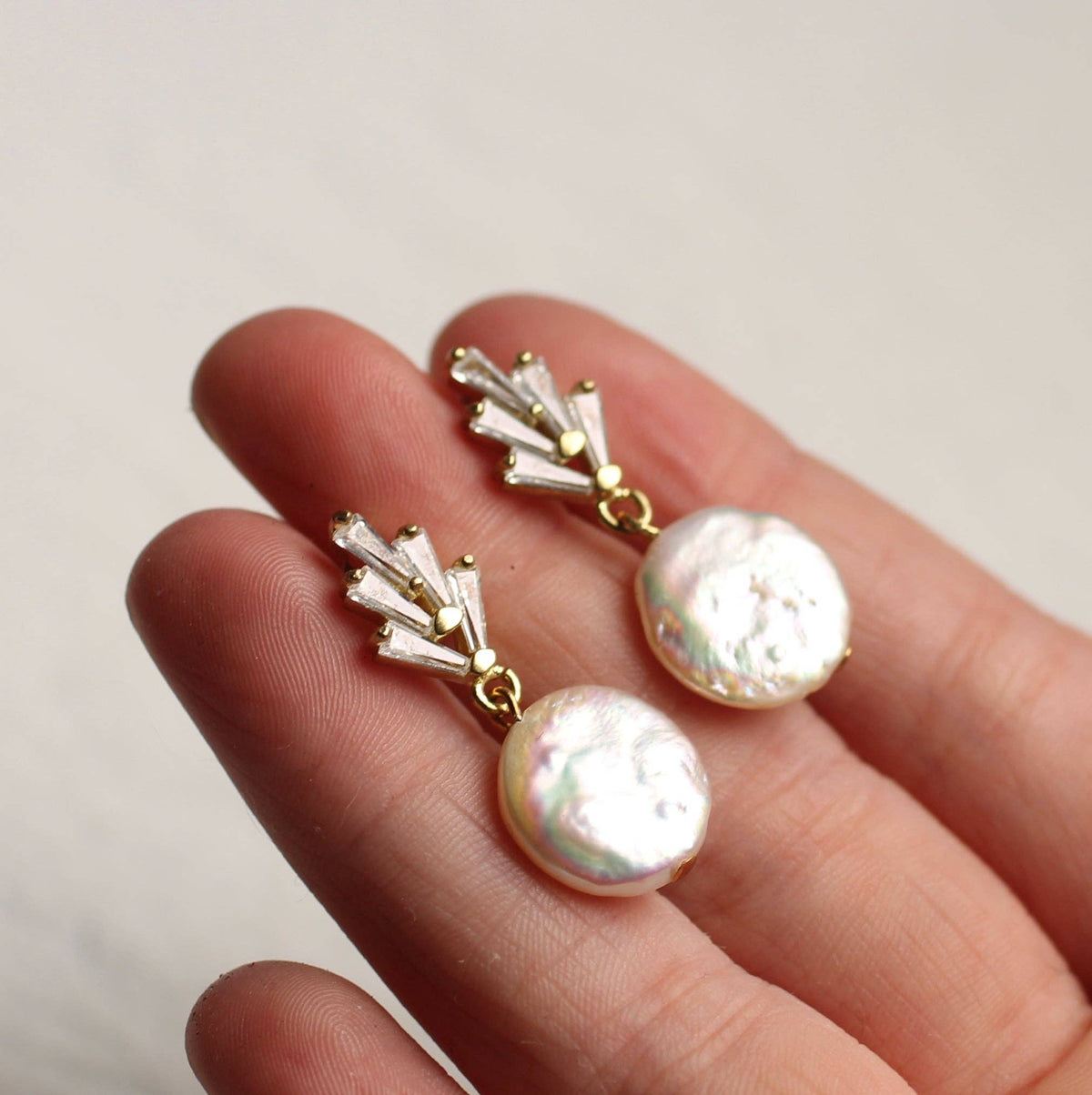 Art Deco Freshwater Pearl Earrings