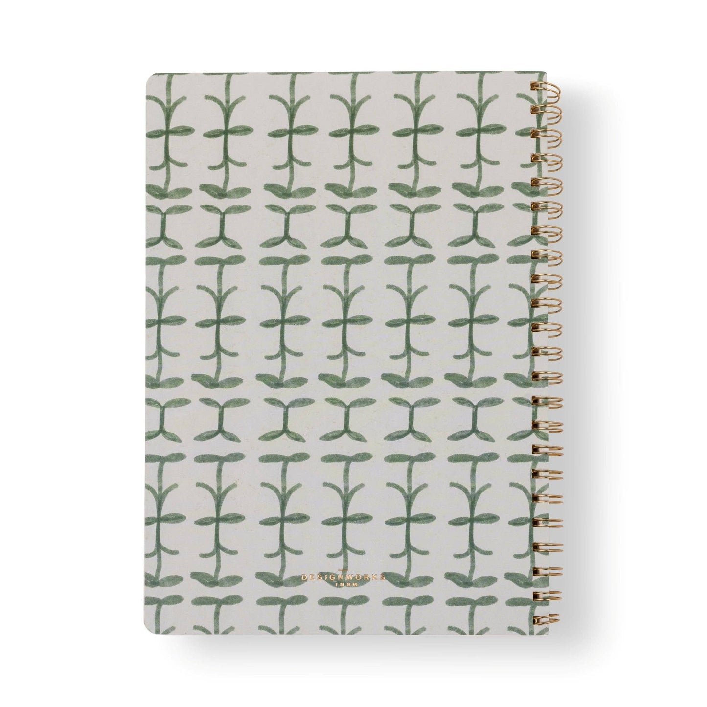 DesignWorks Ink Tulip A4 Twin Wire Notebook - Green Vine