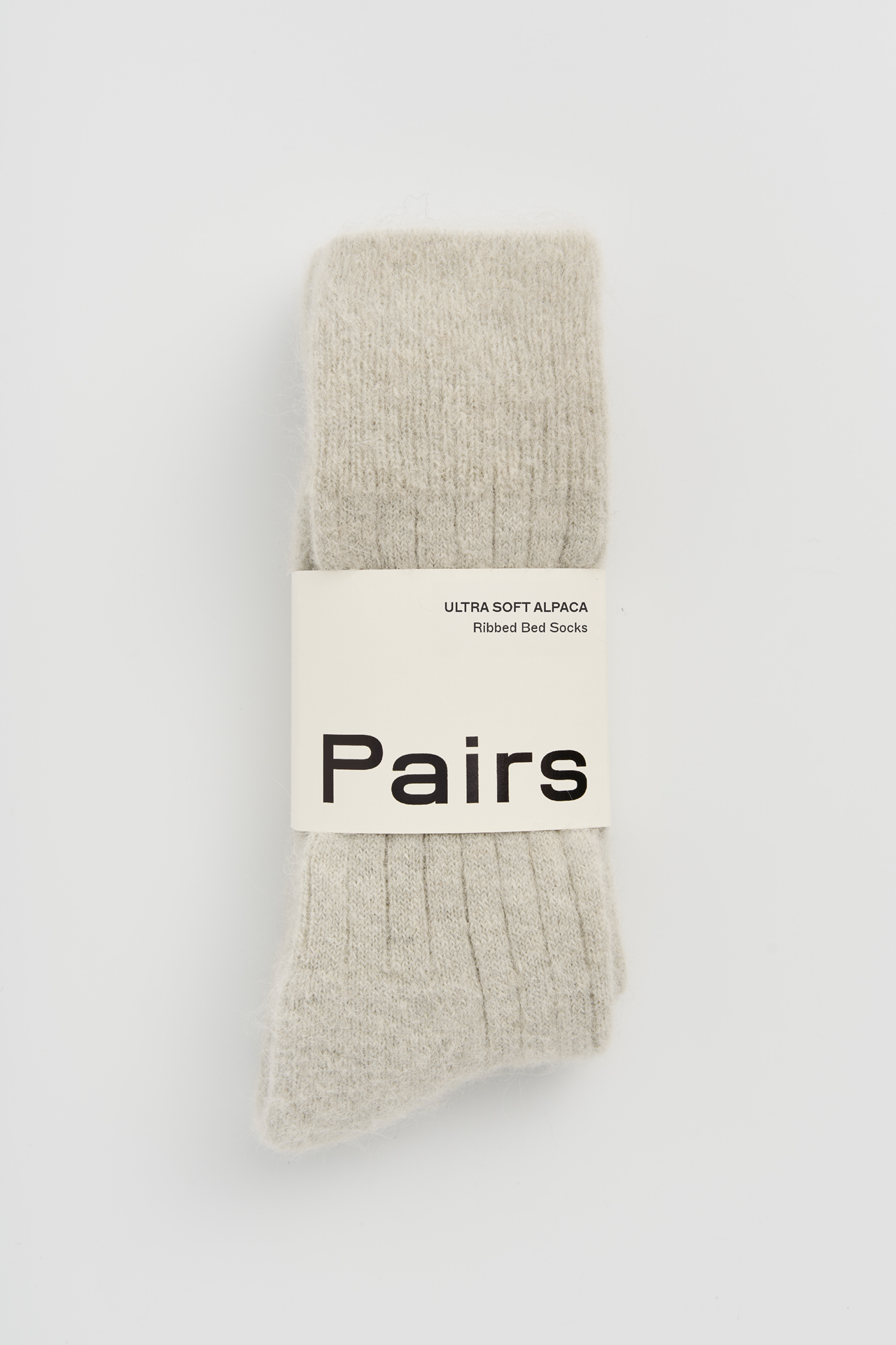 Correct Grey Ultra Soft Alpaca Ribbed Bed Socks
