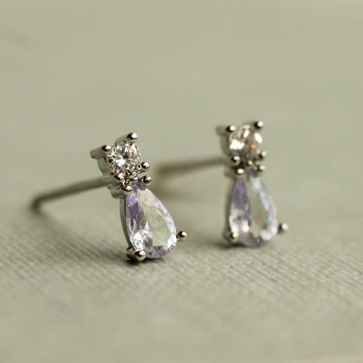 Lilac Alexandrite Stud Earrings
