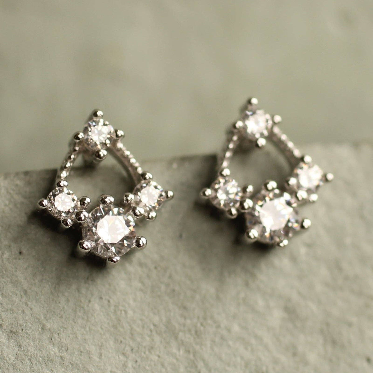 Sterling Silver Arch Stud Earrings