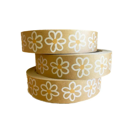 Printed Paper Sticky Tape - Daisy Print