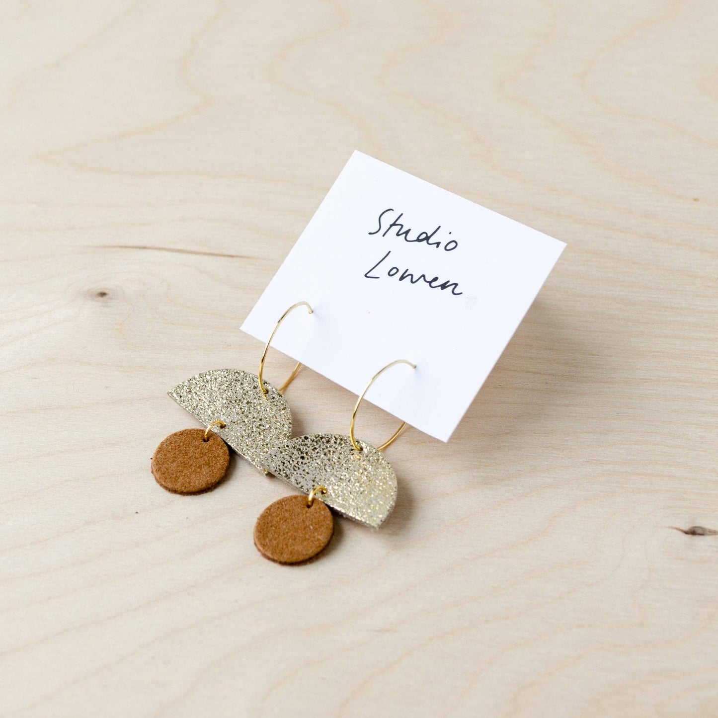 Sunrise Hoop Earrings Suede