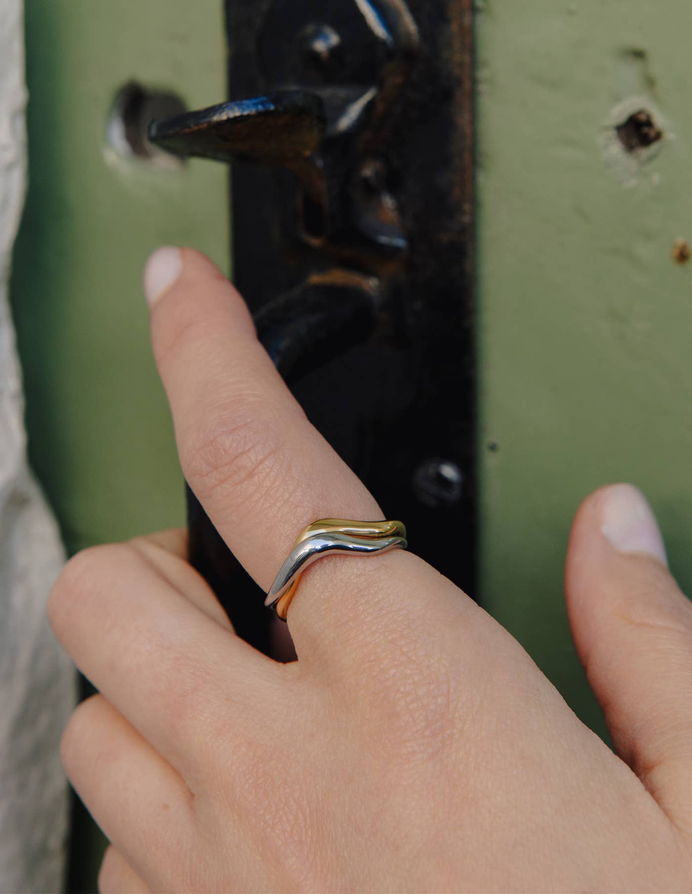 Gold and Silver Entwined Ring, Waterproof