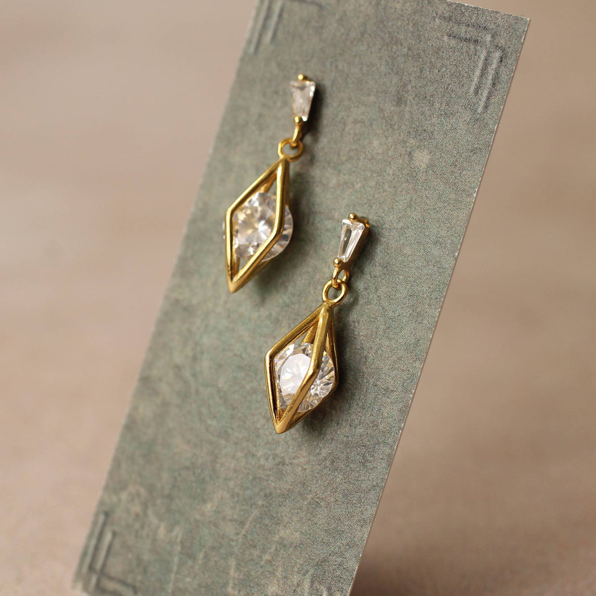 Rhombus Geometric Jewel Earrings