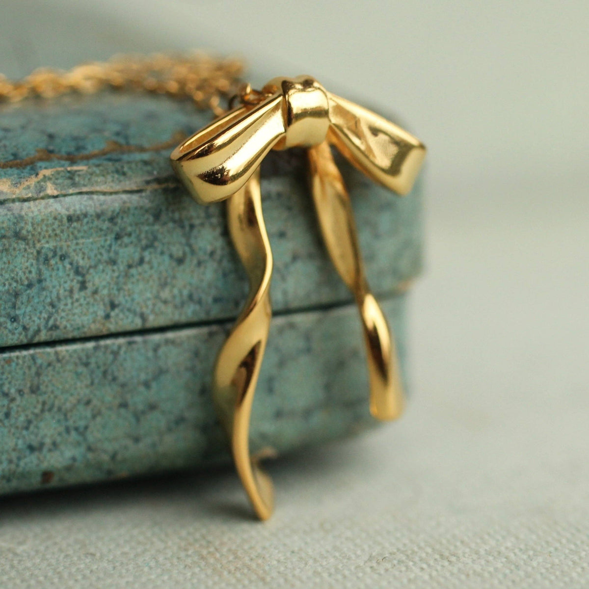 Gold Vermeil Bow Necklace