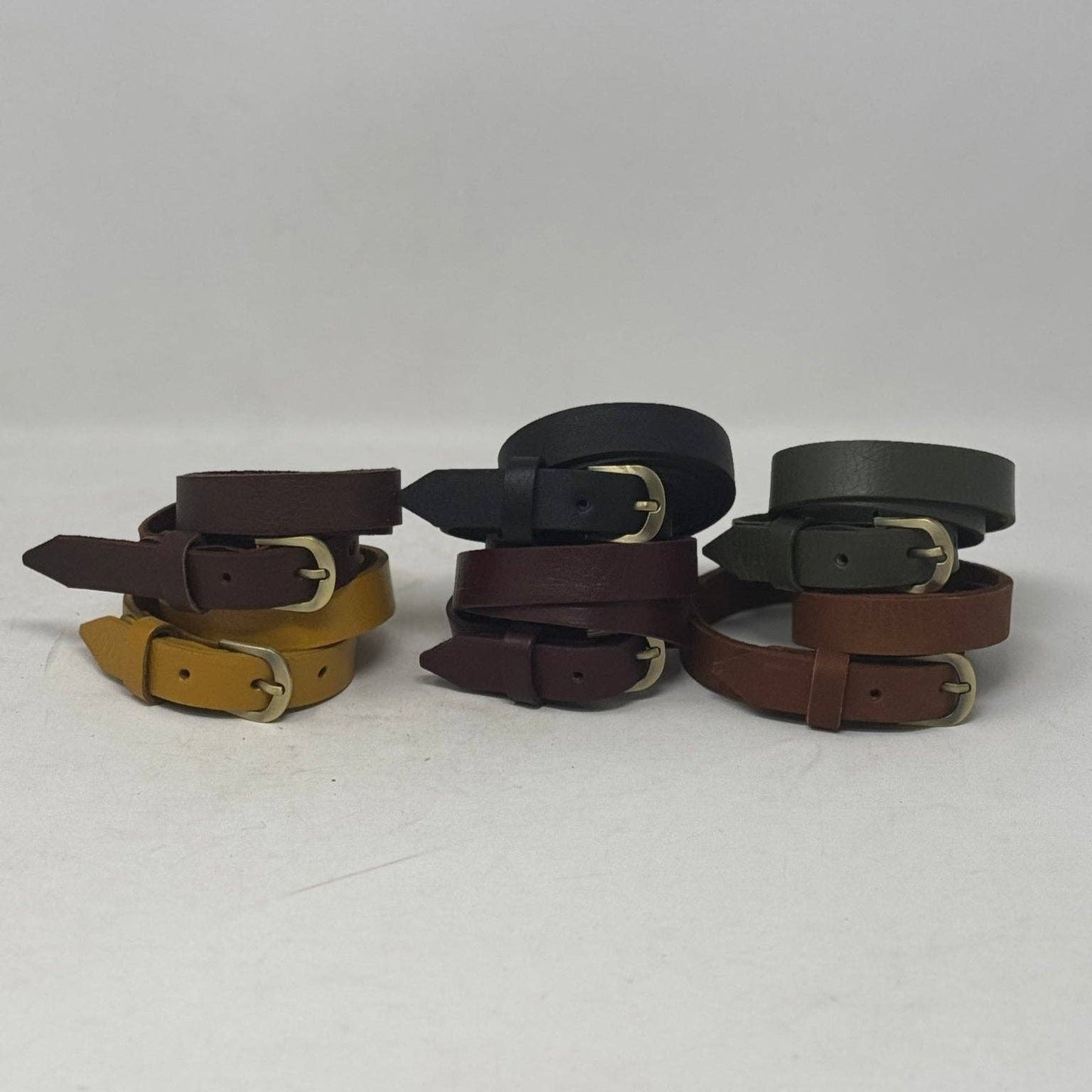 Handmade Skinny Leather Belt – Ethically Crafted (2 cm Width)