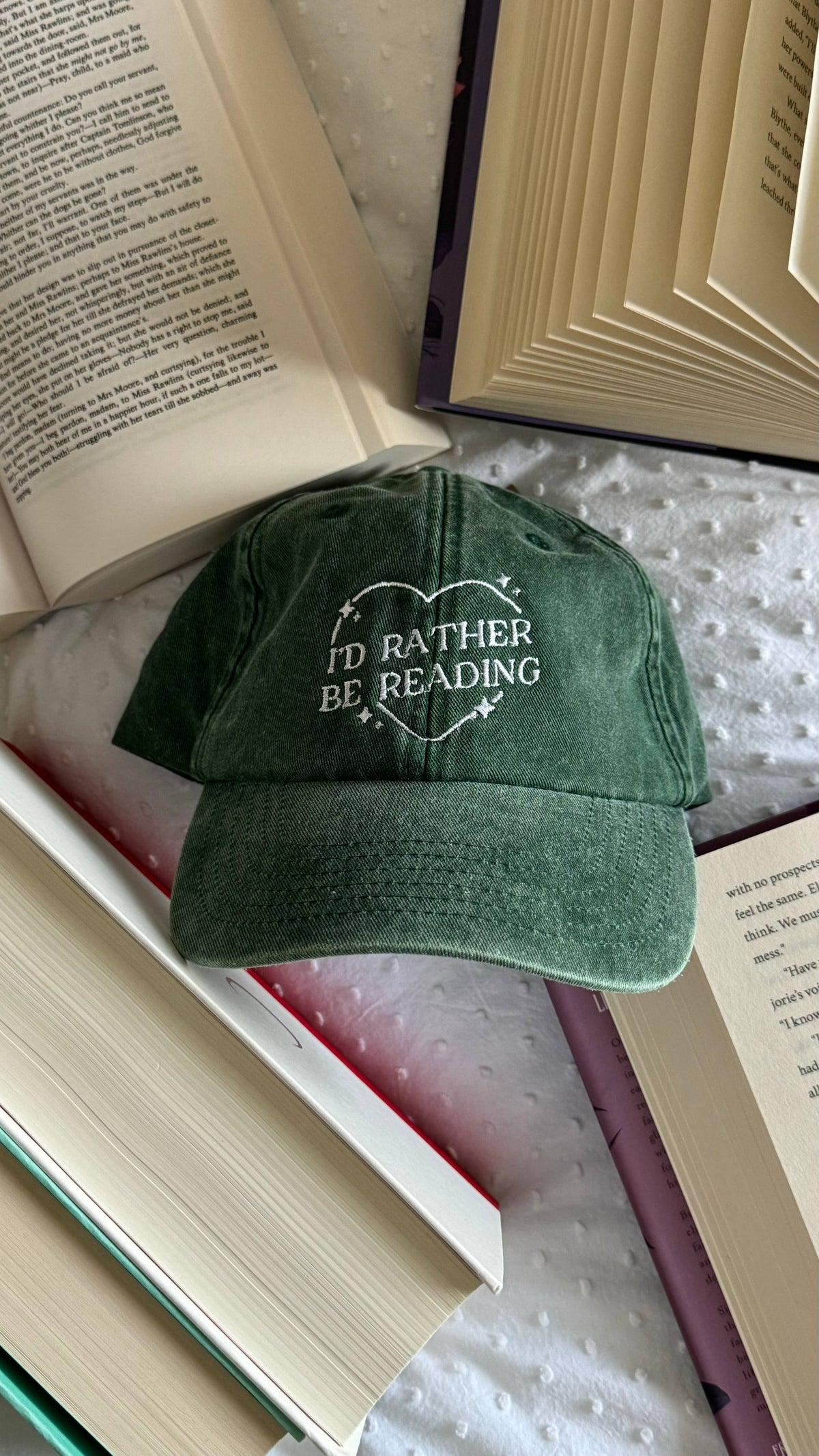 I'd Rather be Reading Embroidered Cap