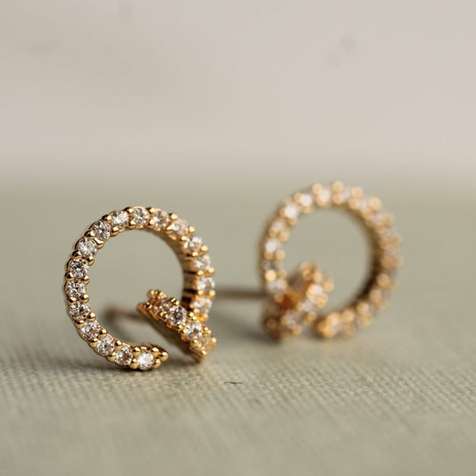 Hardware Statement Stud Earrings