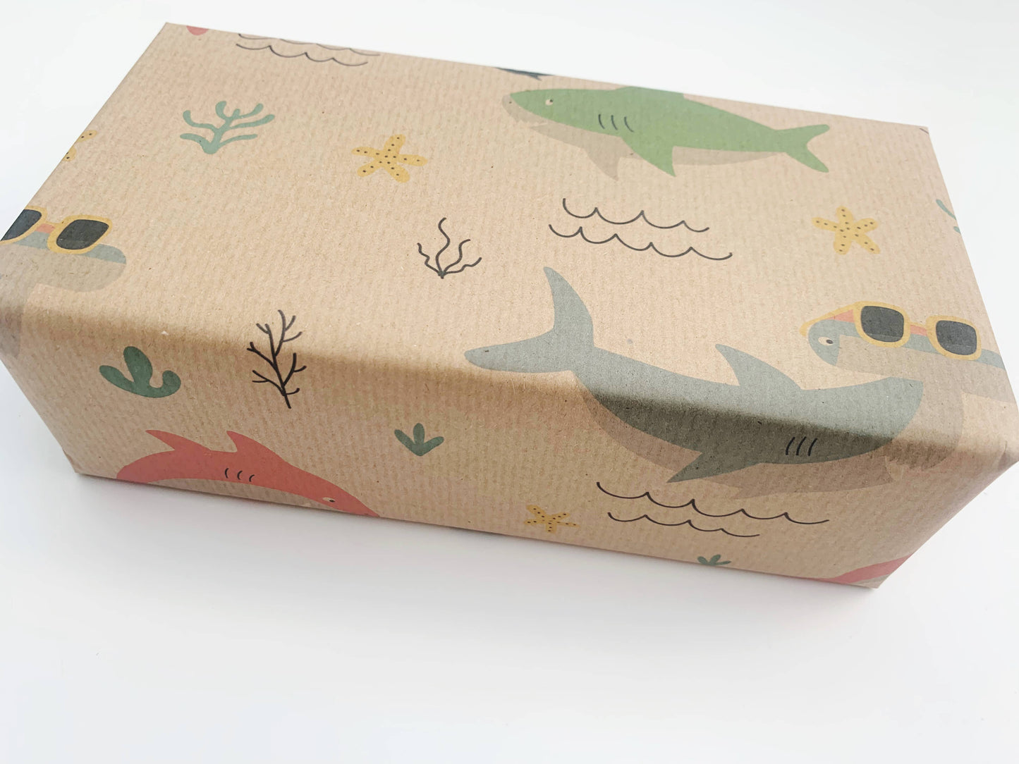 Shark Recycled Kraft Wrapping Paper Gift Wrap