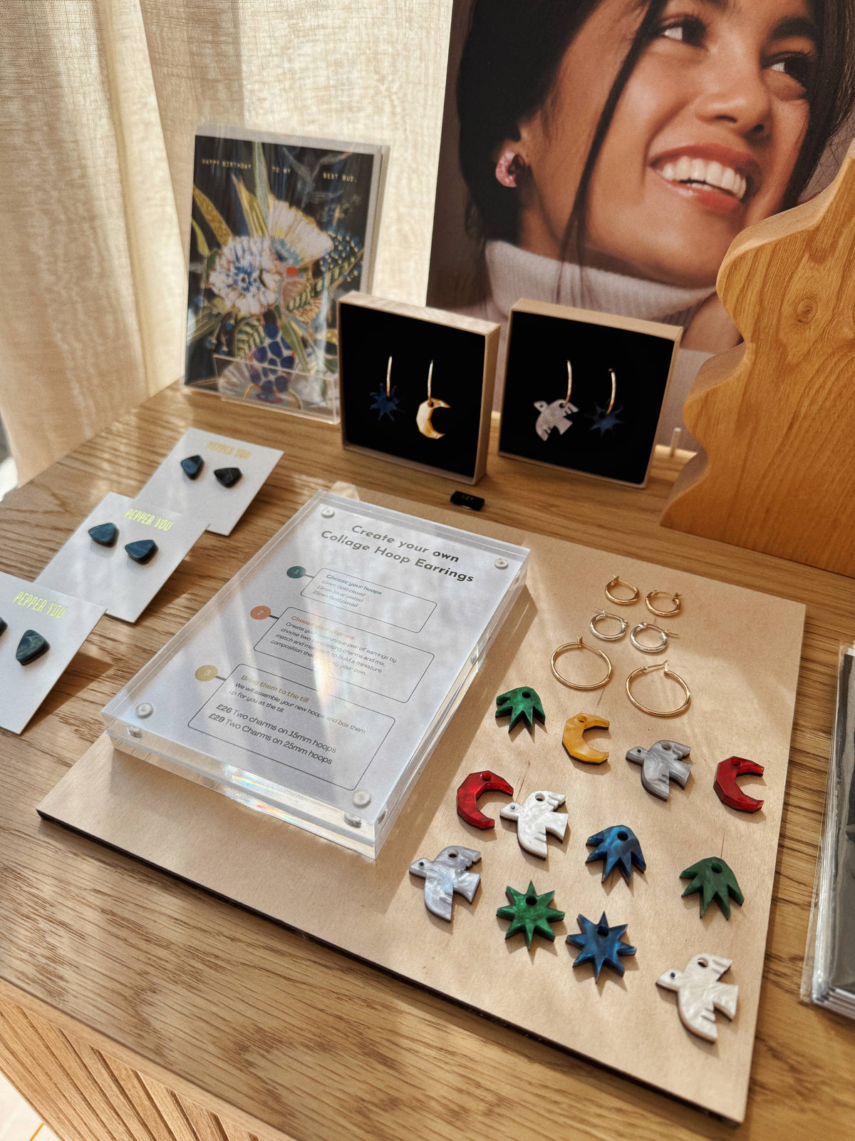 Create Your Own Collage Hoop Earrings - Mix & Match