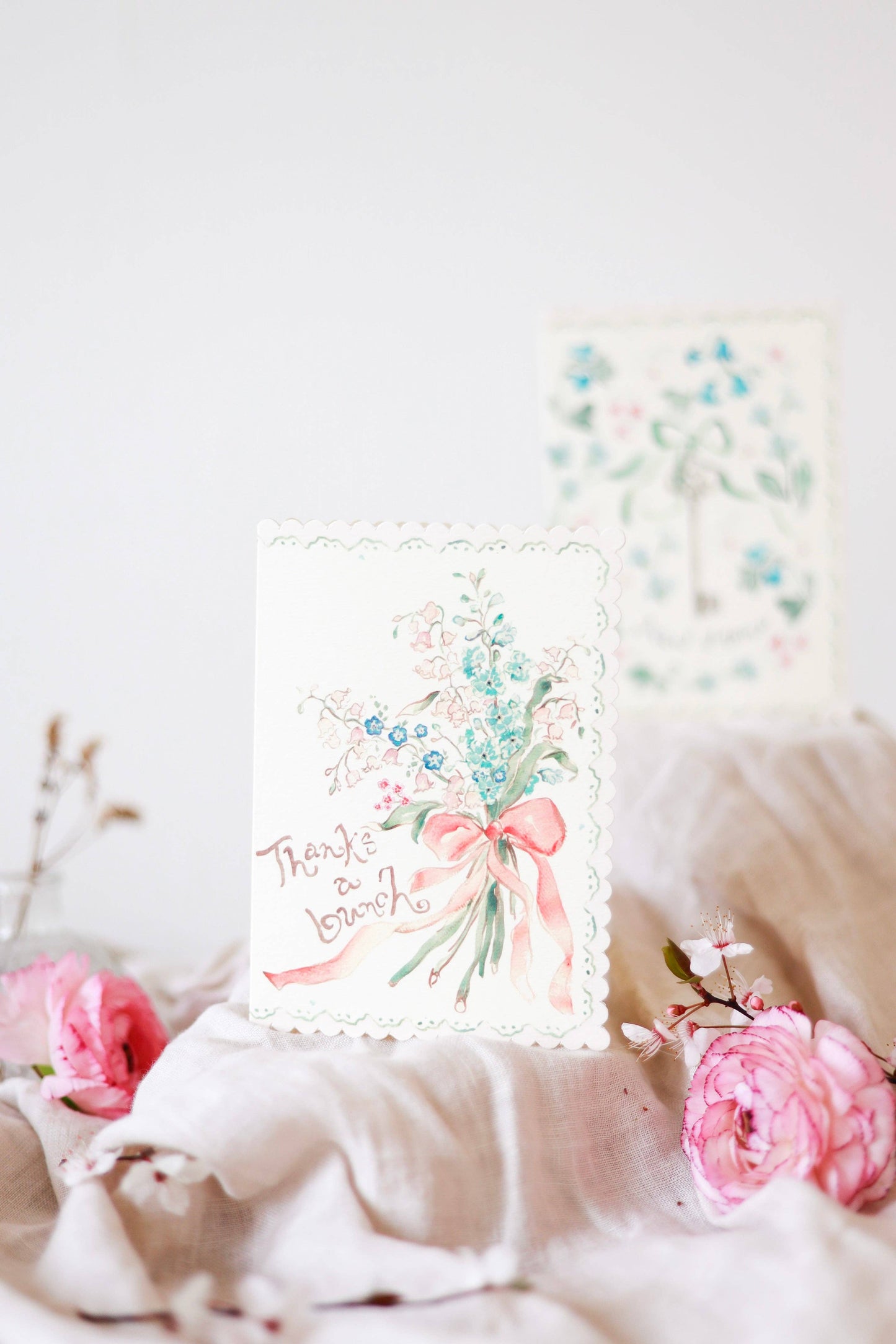 Thanks a bunch - scalloped edge card