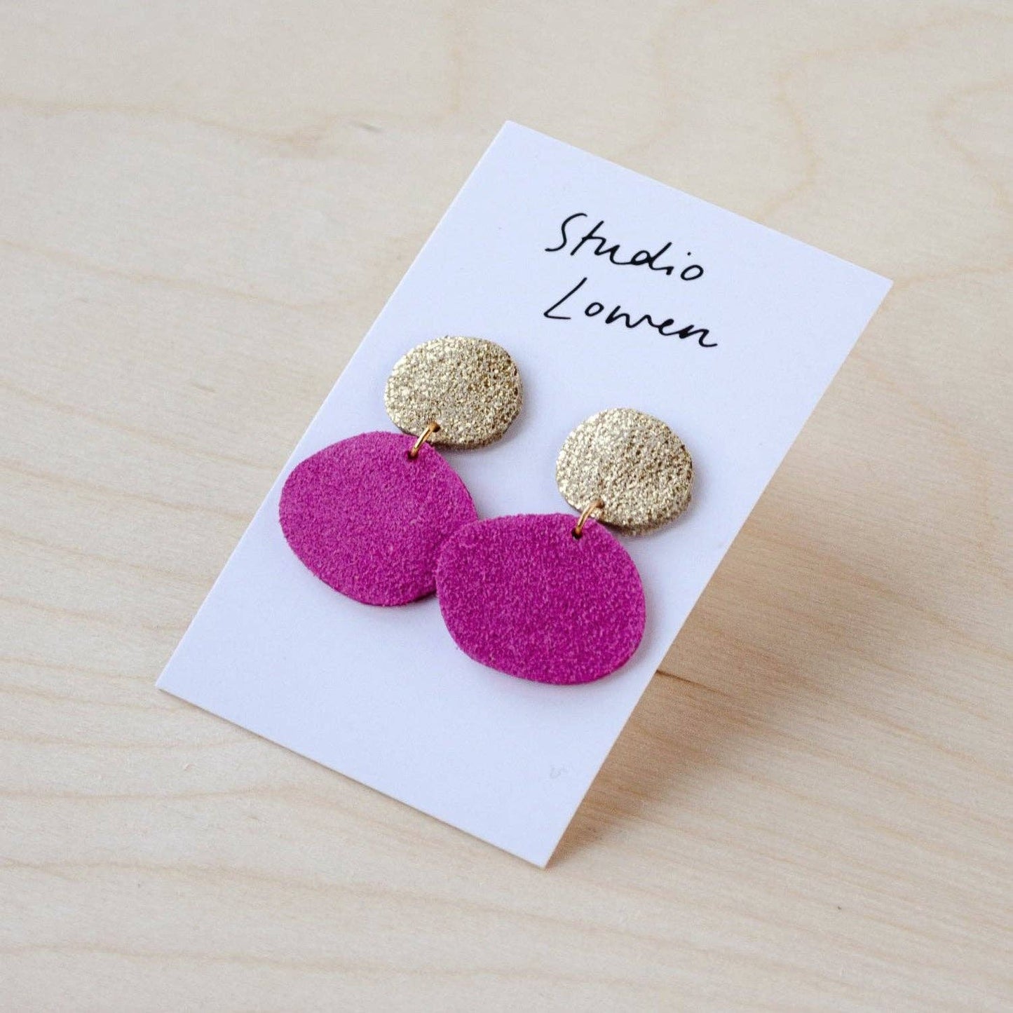 Bili Pop Earrings Suede