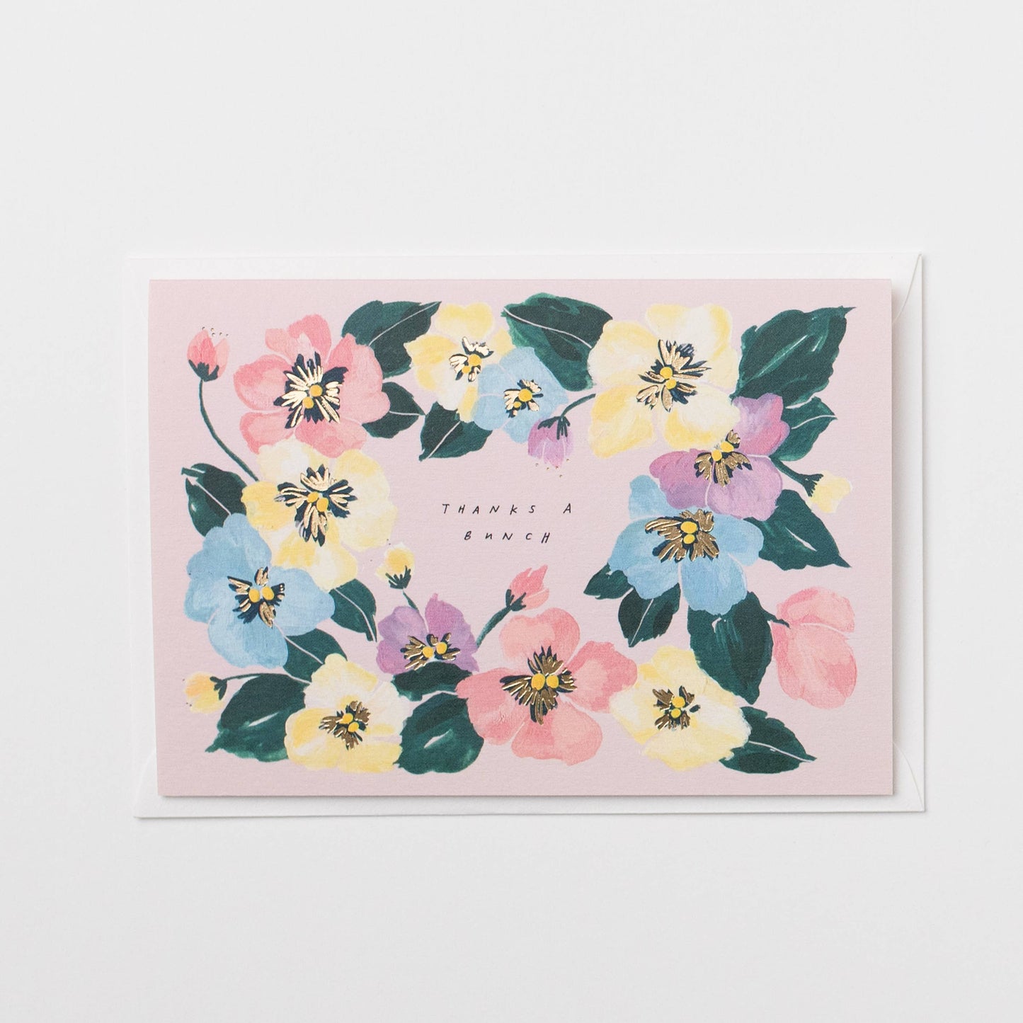 THANKS A BUNCH - PANSY CARD
