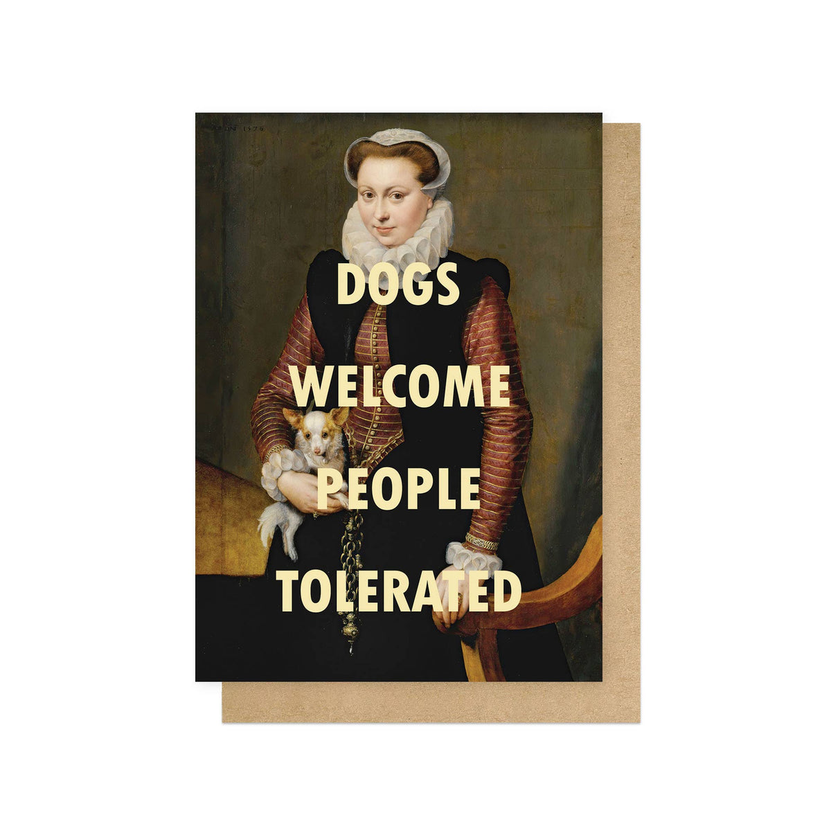 Dogs Welcome Greetings Card