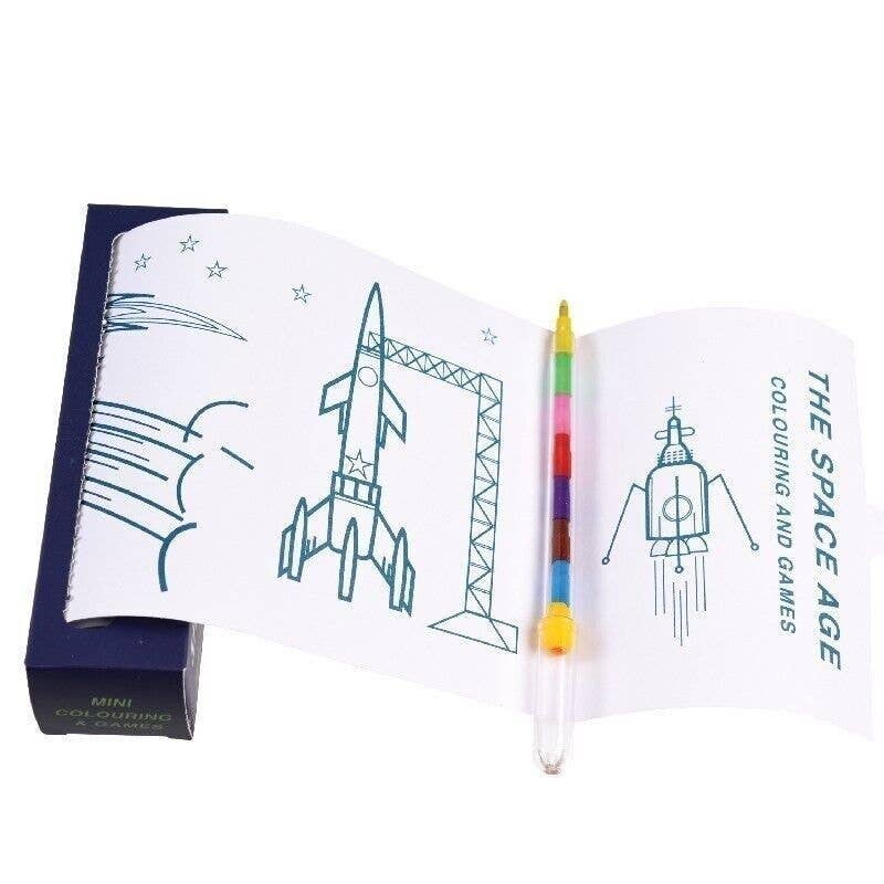 Mini Colouring And Games - Space Age