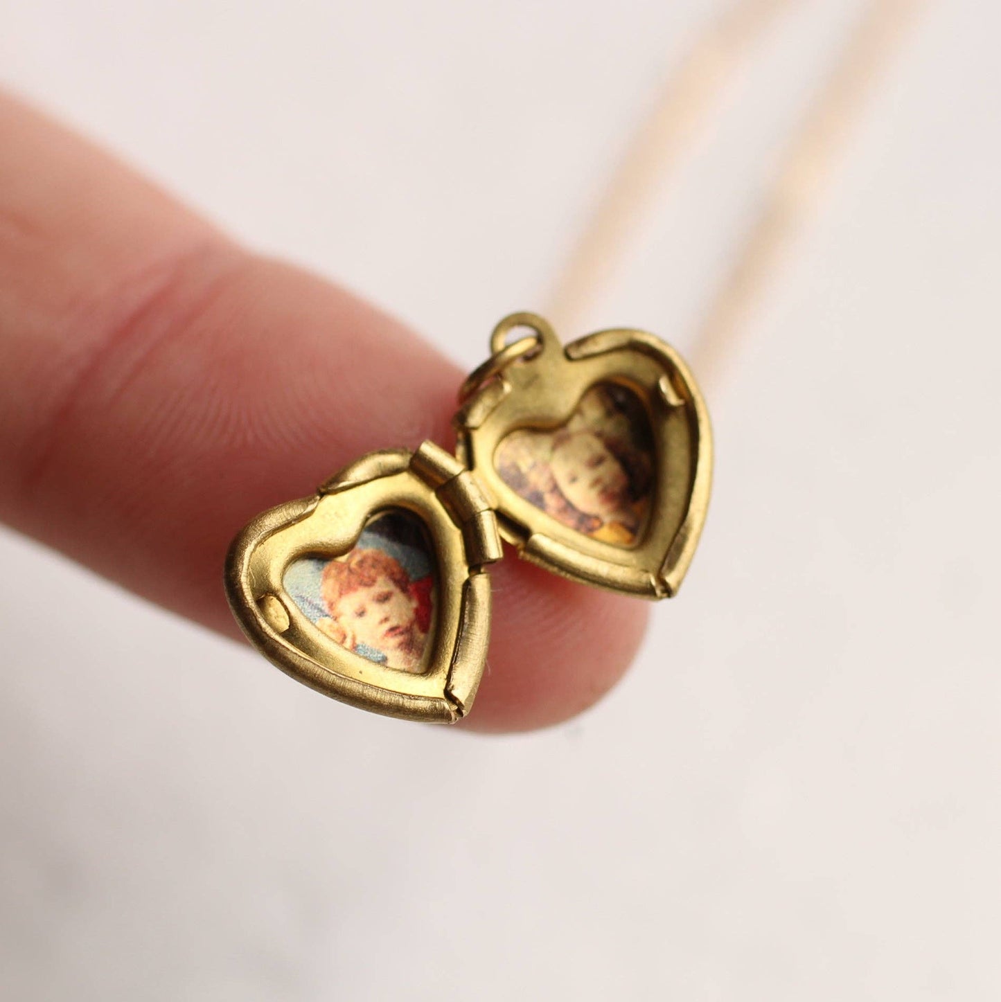 Vintage Heart Charm Locket Necklace