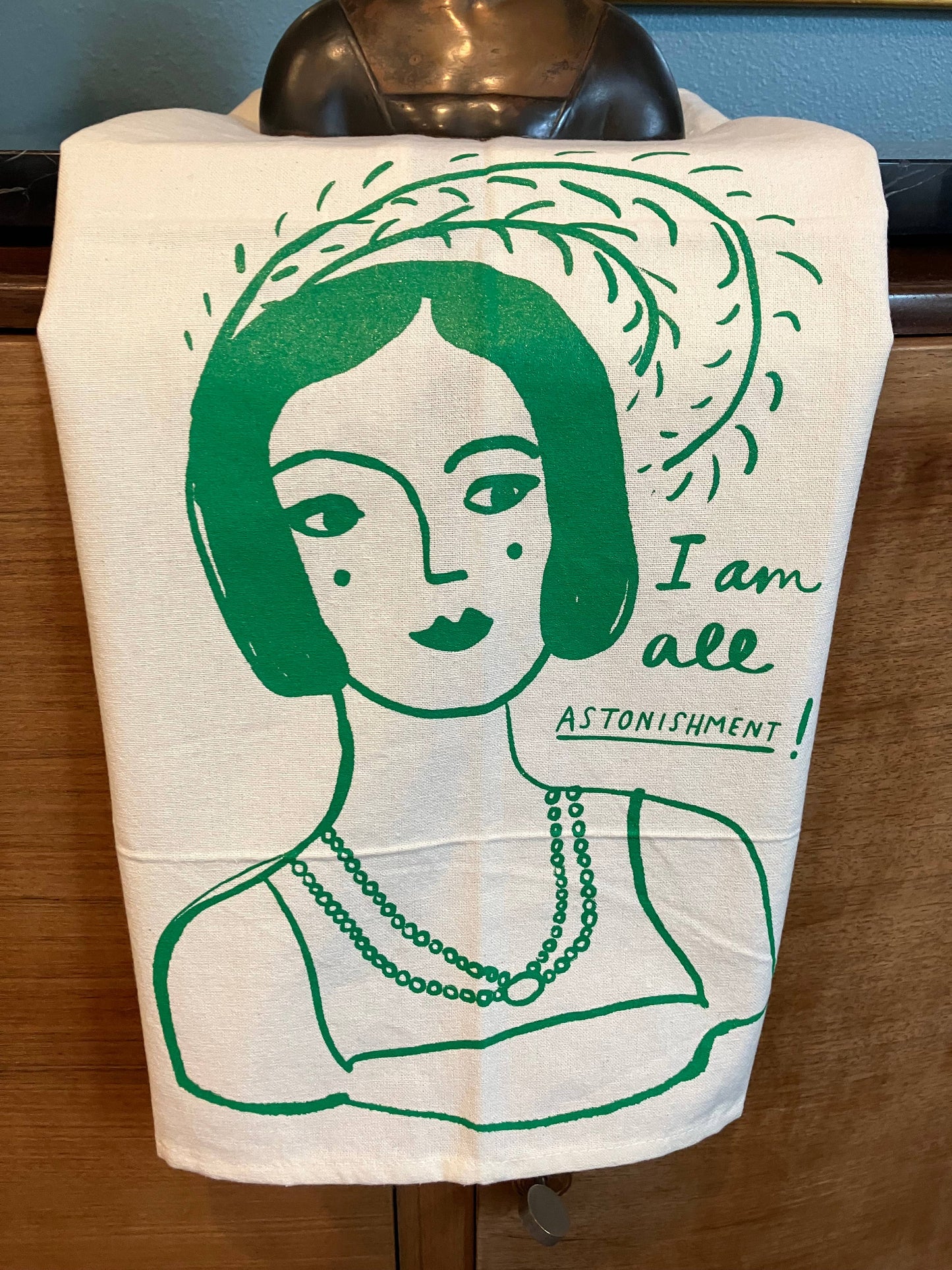 Torchon 100% coton - Jane Austen Je suis tout étonnement