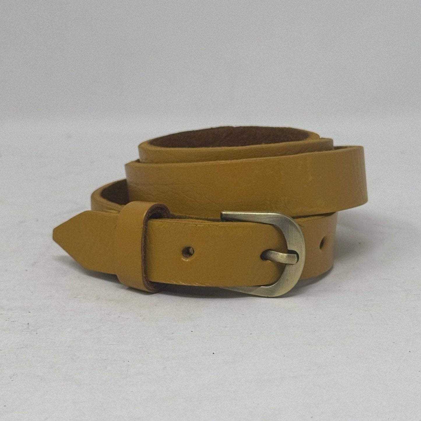 Handmade Skinny Leather Belt – Ethically Crafted (2 cm Width)