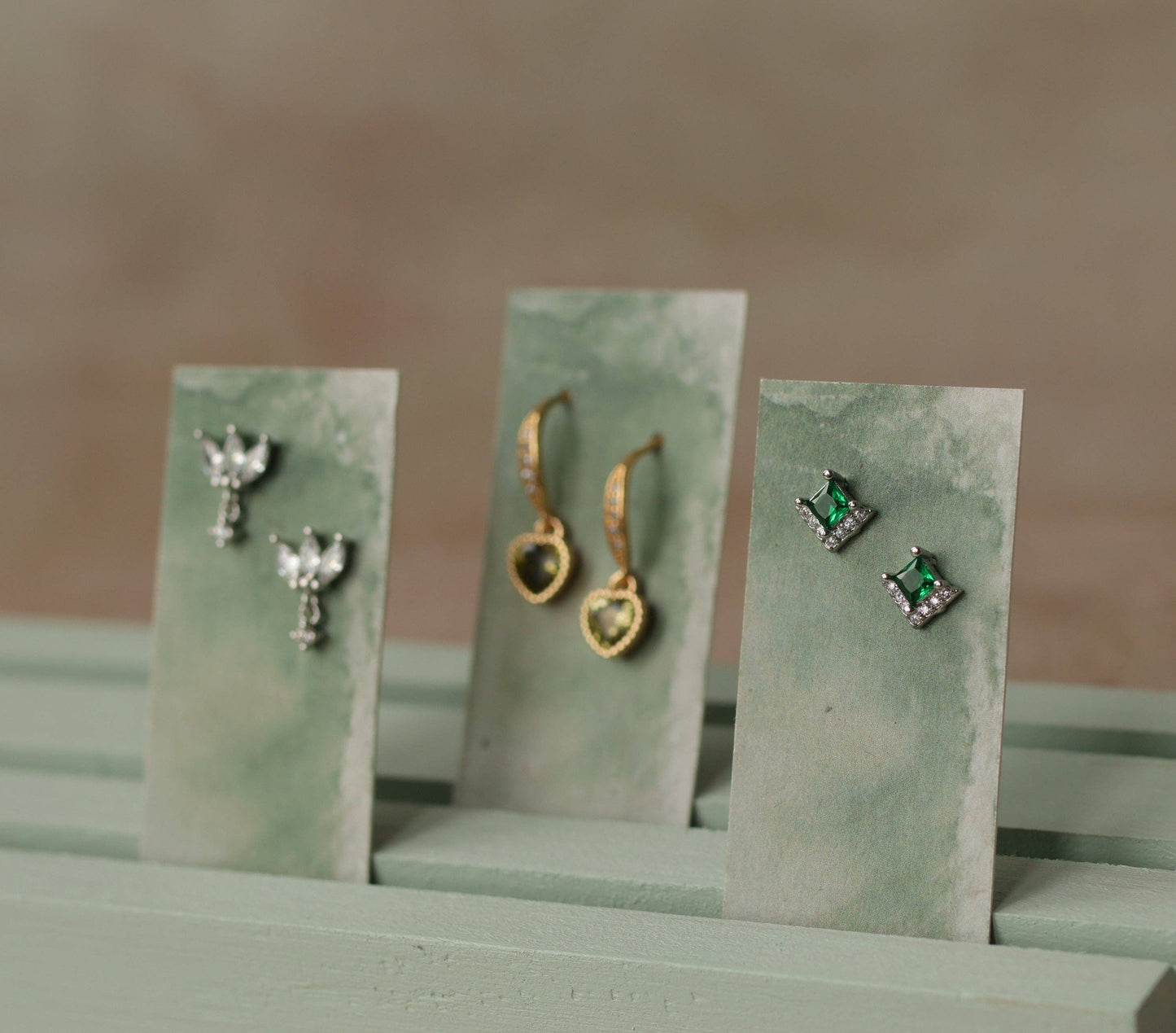 Sapphire Blue Stud Earrings