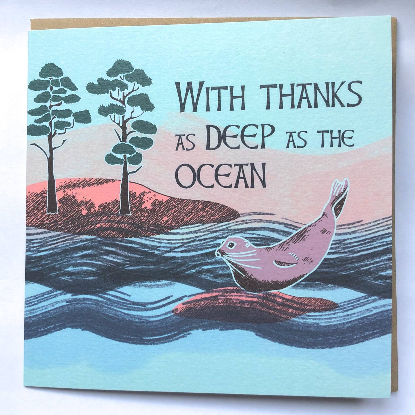 Thank You Card of a Selkie Seal