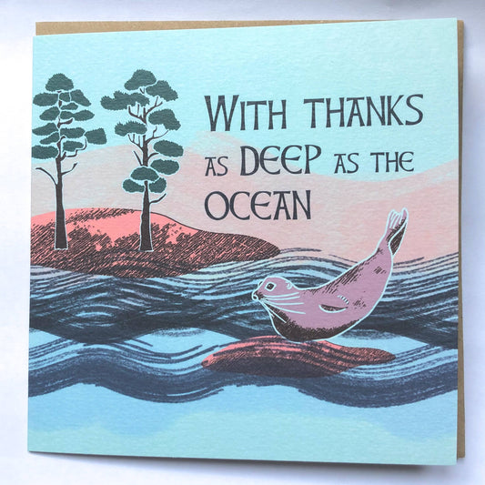 Thank You Card of a Selkie Seal