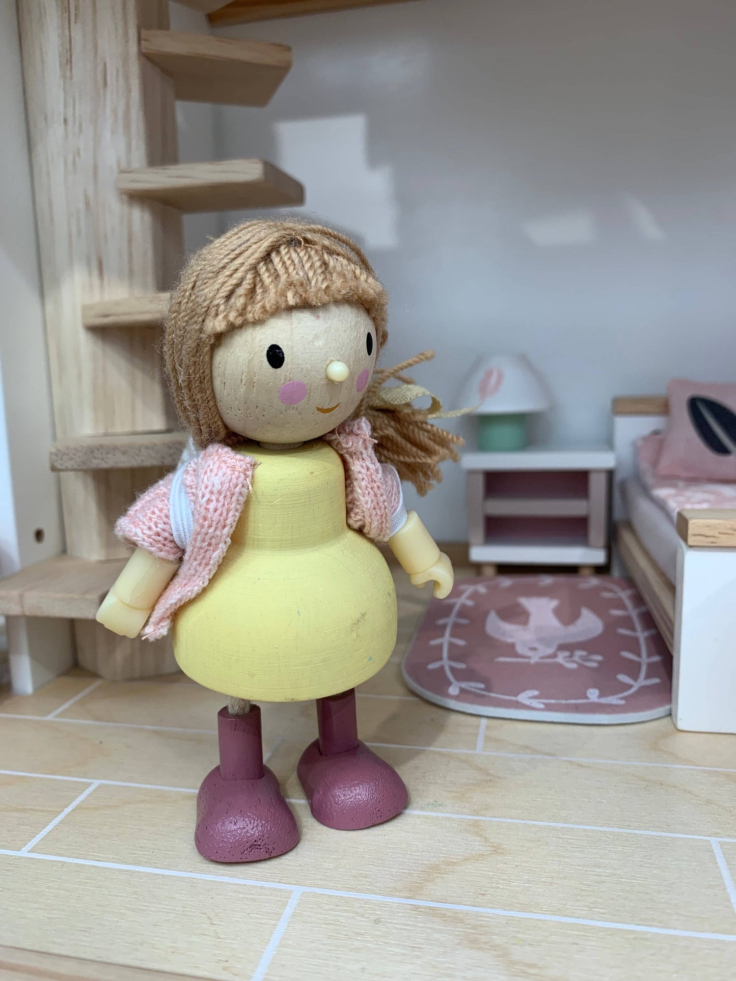 Amy and Her Rabbit: Wooden Doll for Kids