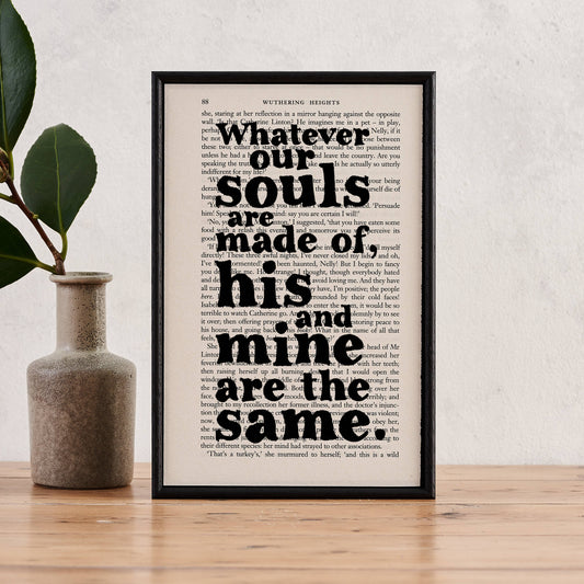 Romantic - Wuthering Heights - Framed Quote Print