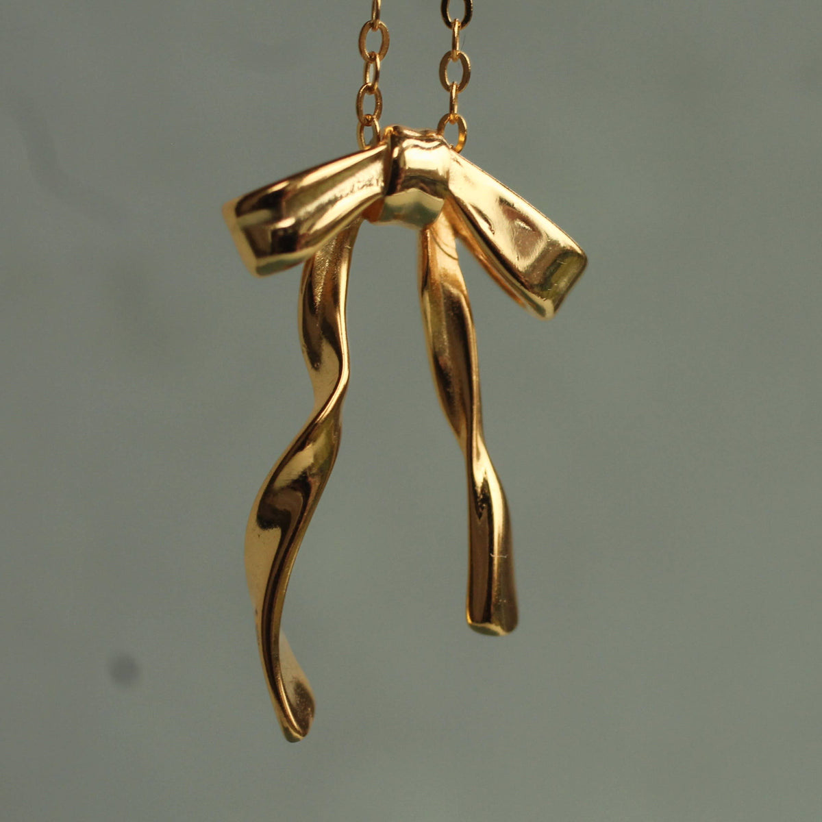 Gold Vermeil Bow Necklace