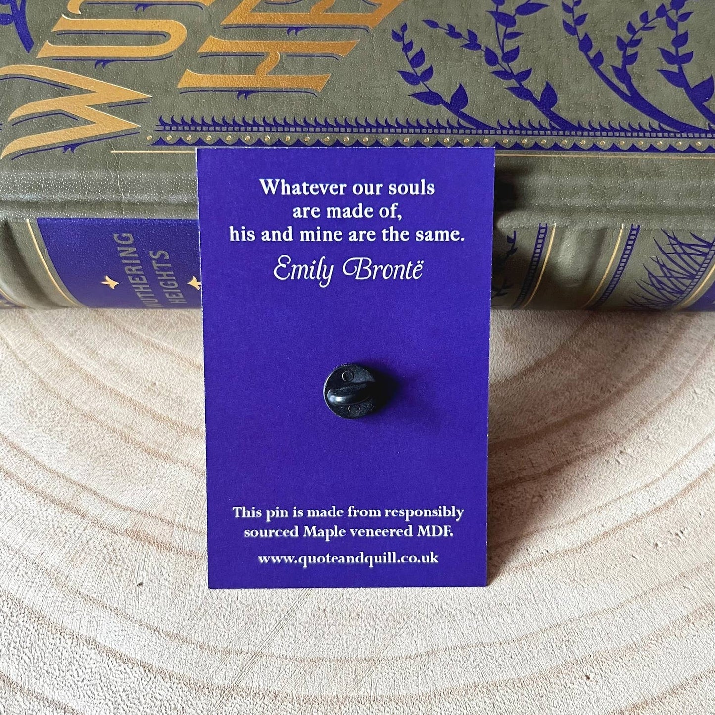 Wuthering Heights Book Wooden Pin