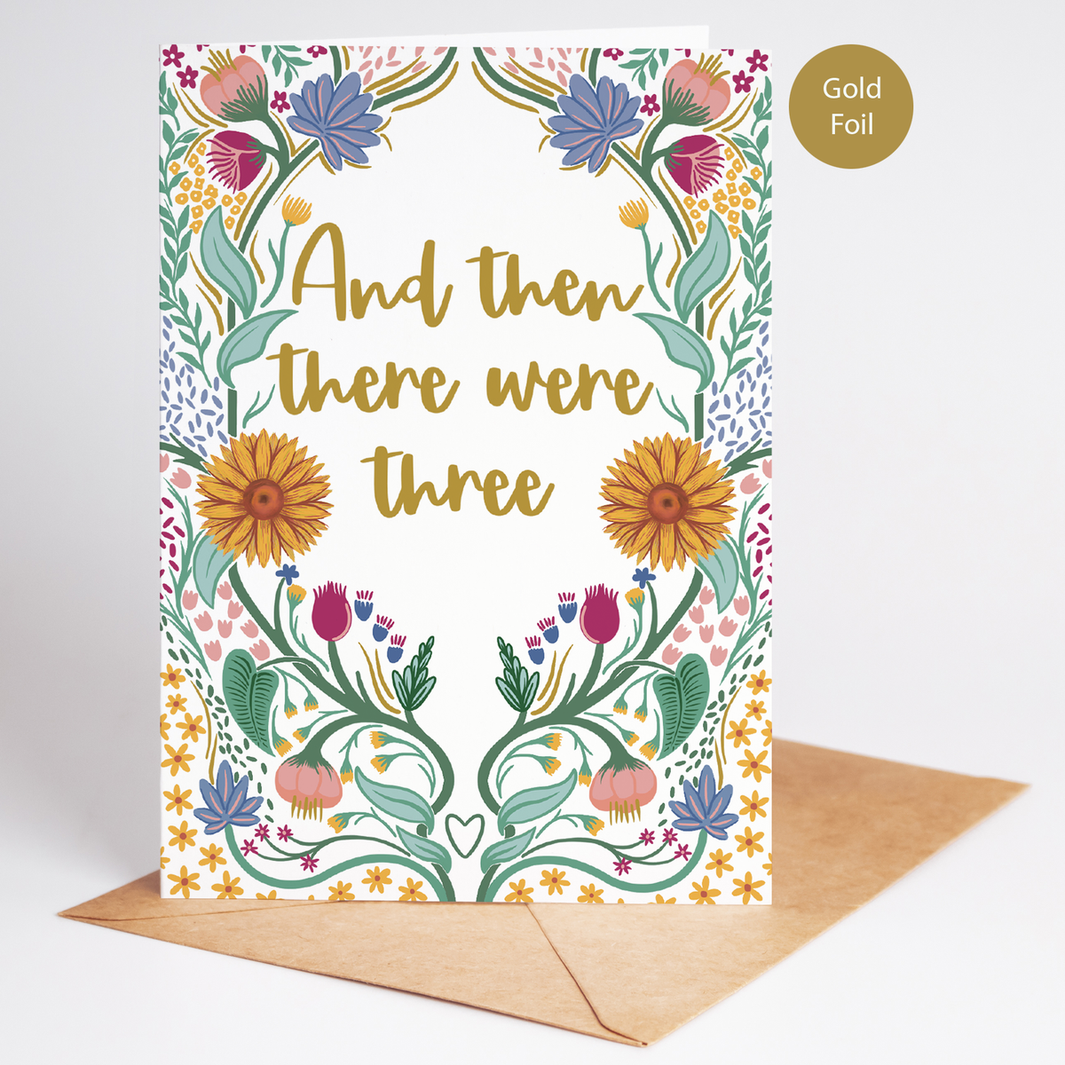 New Baby Card | Pretty Floral | Newborn | Birth Announcement
