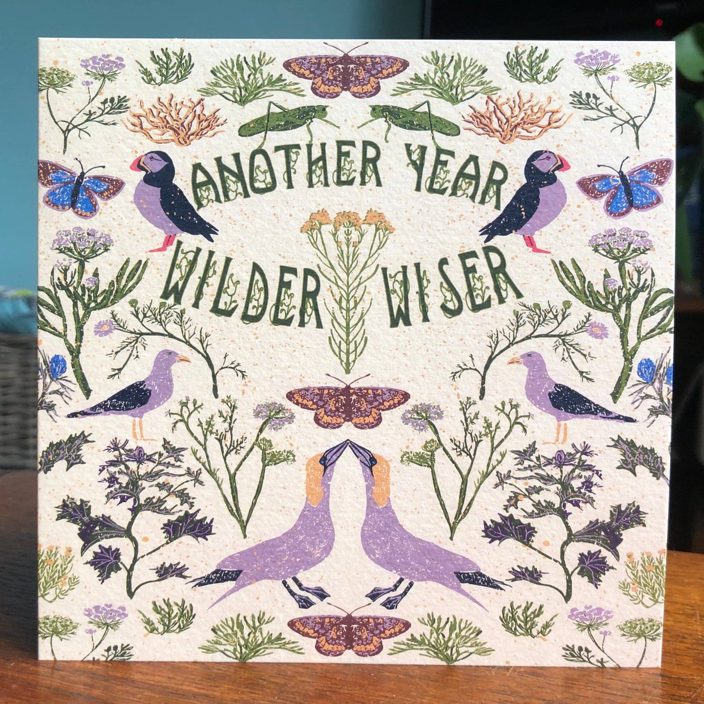Birthday Card Another Year Wilder Wiser Coastal