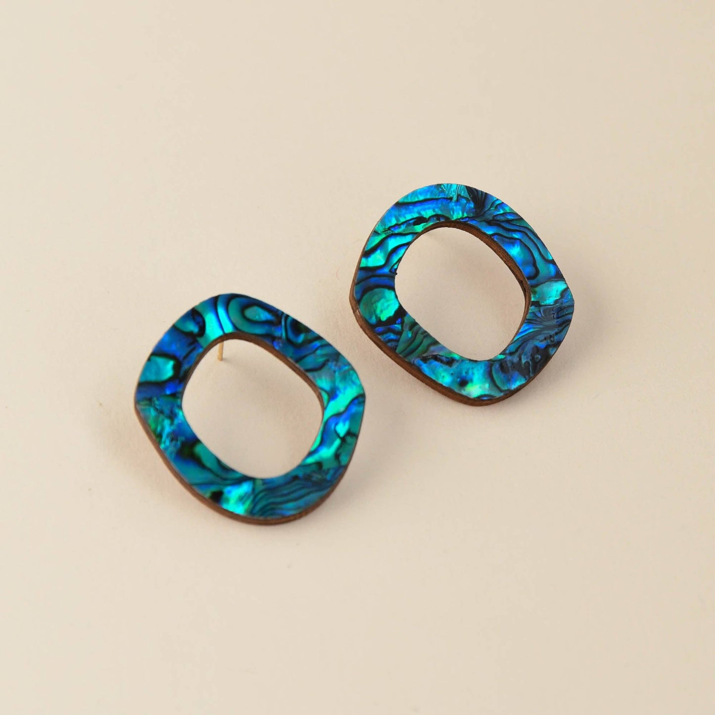 Rounded Form Stud Earrings - Large