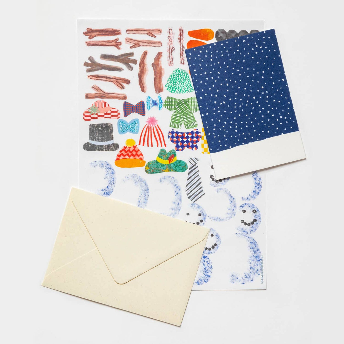 'Make Your Own Christmas Cards' Snowman Set