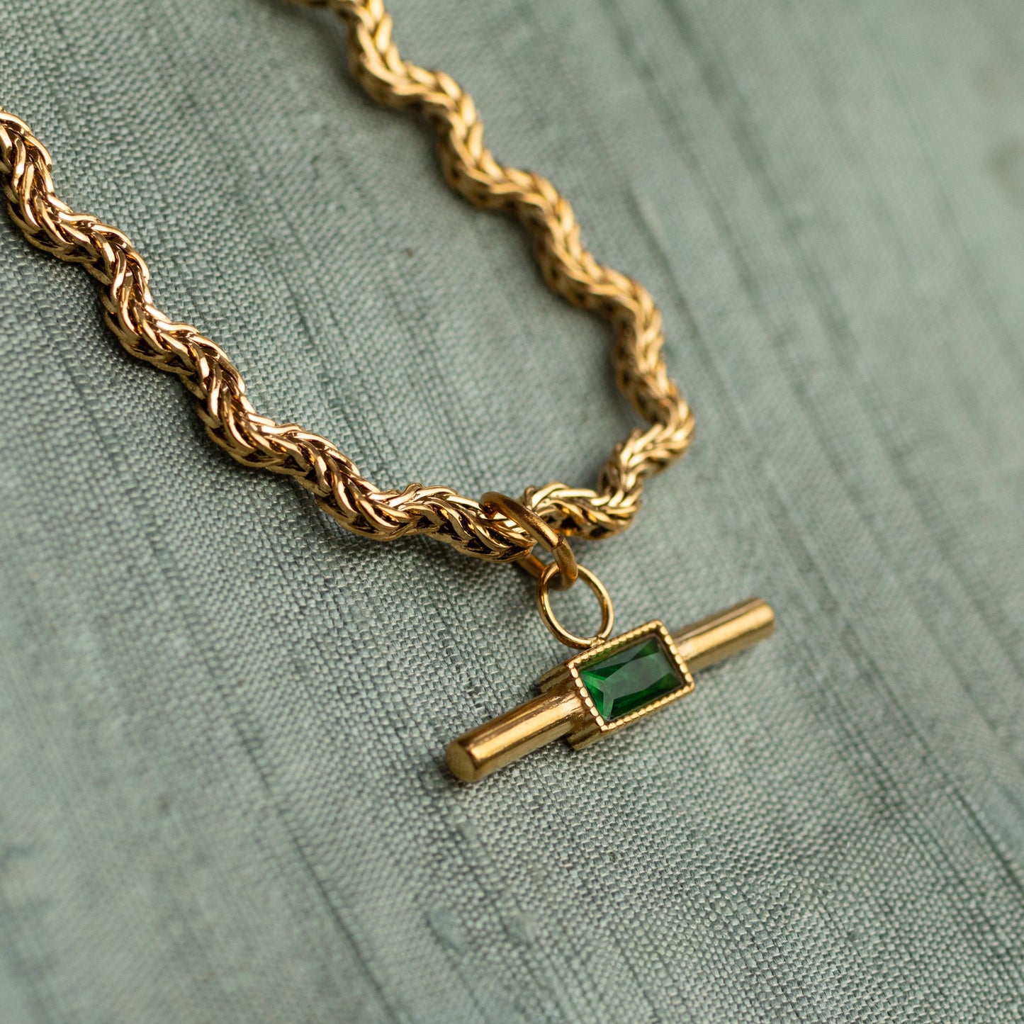 Jade Bar Statement Necklace