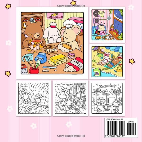 Cozy Friends - cute and cosy colouring book