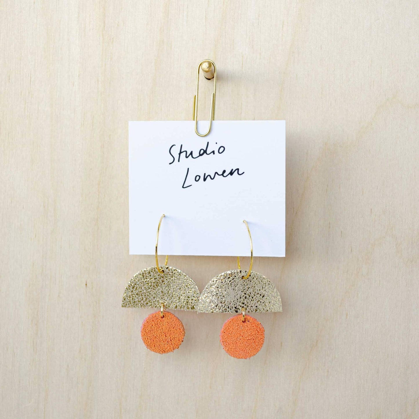 Sunrise Hoop Earrings Suede