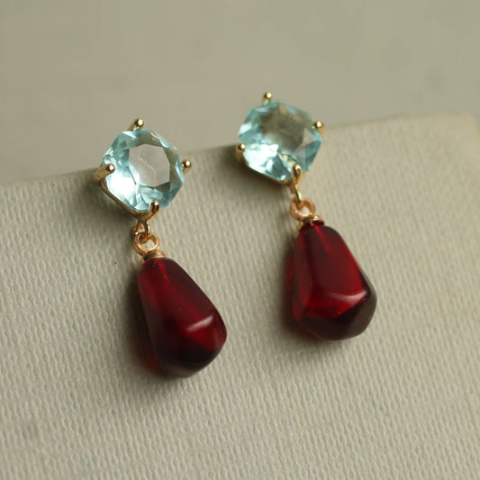 Pomegranate Drop Earrings
