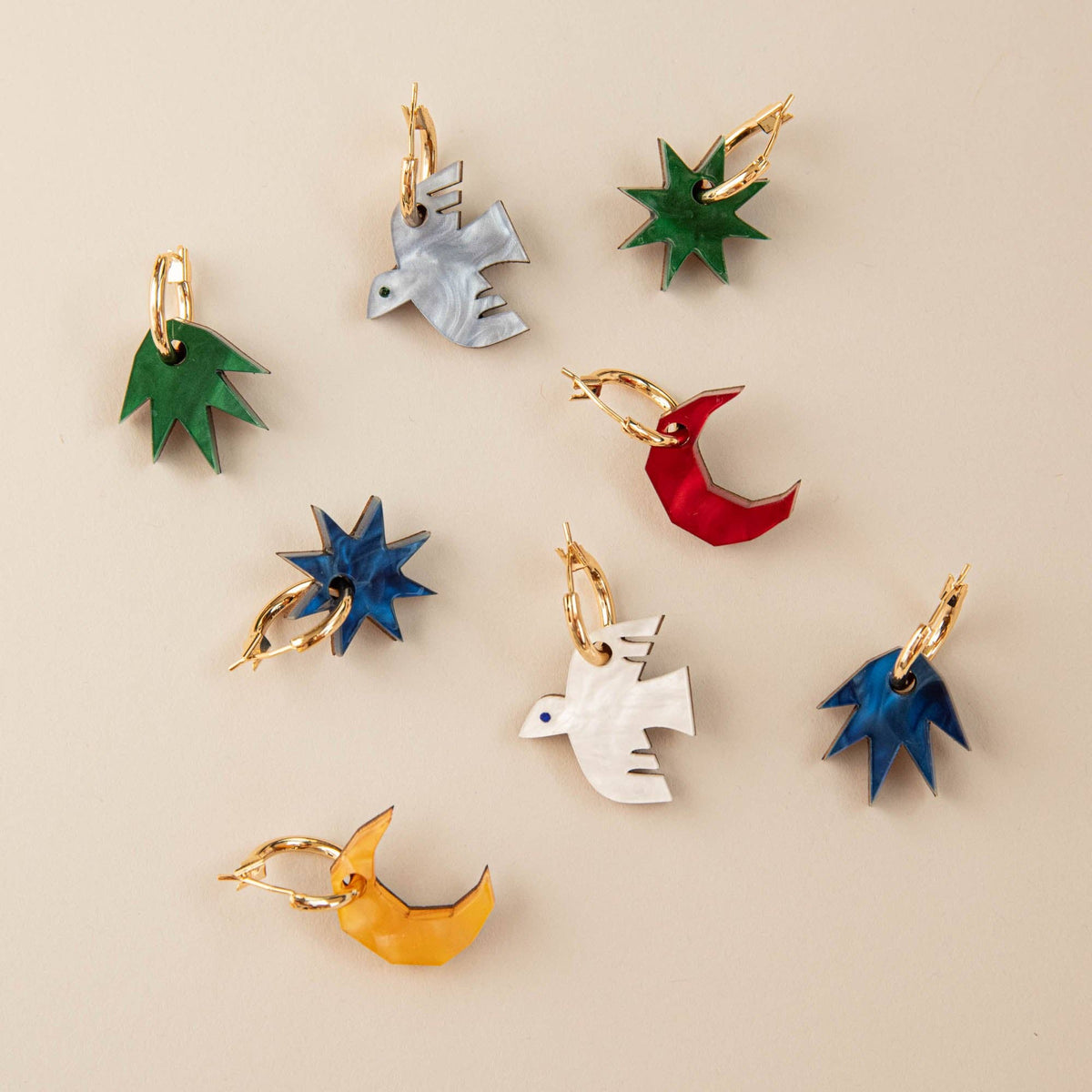 Create Your Own Collage Hoop Earrings - Mix & Match