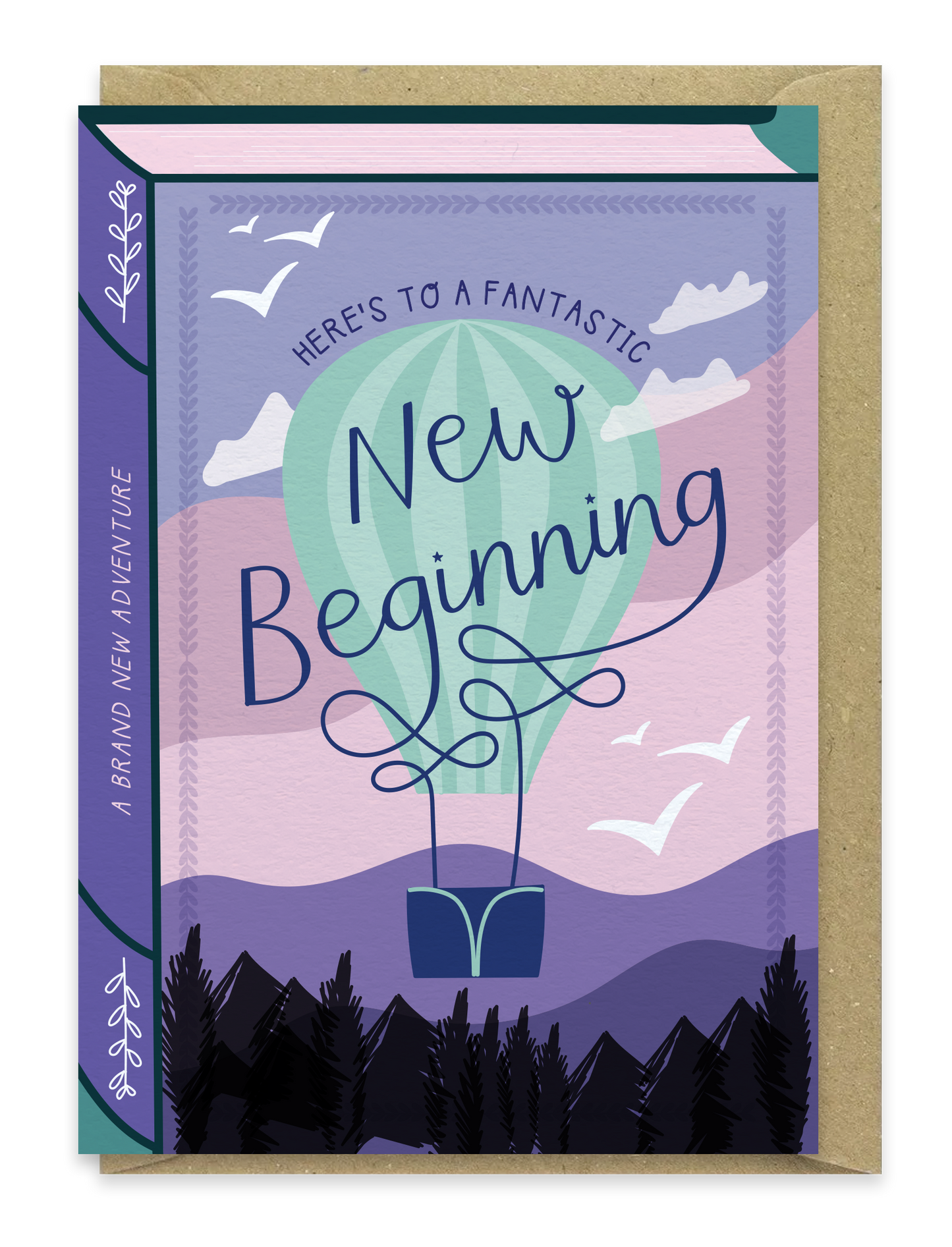 A New Beginning – Luxury Book Good Luck New Job Card