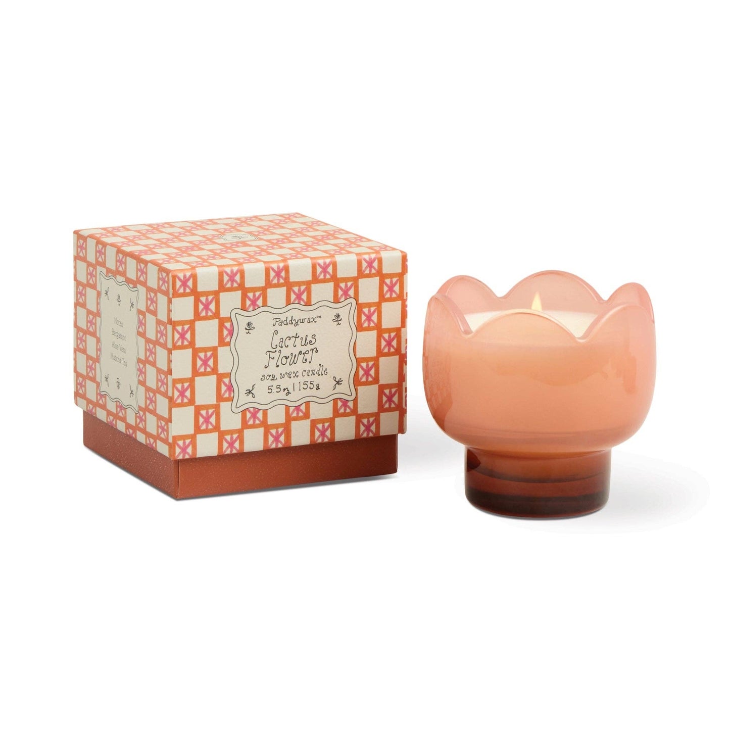 Paddywax Tulip Glass Candle - Cactus Flower