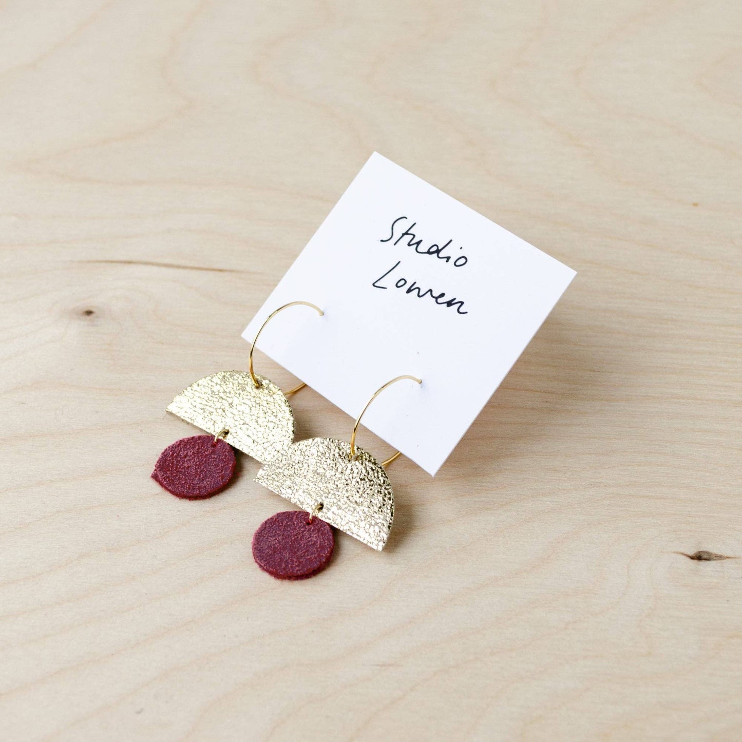 Sunrise Hoop Earrings Suede