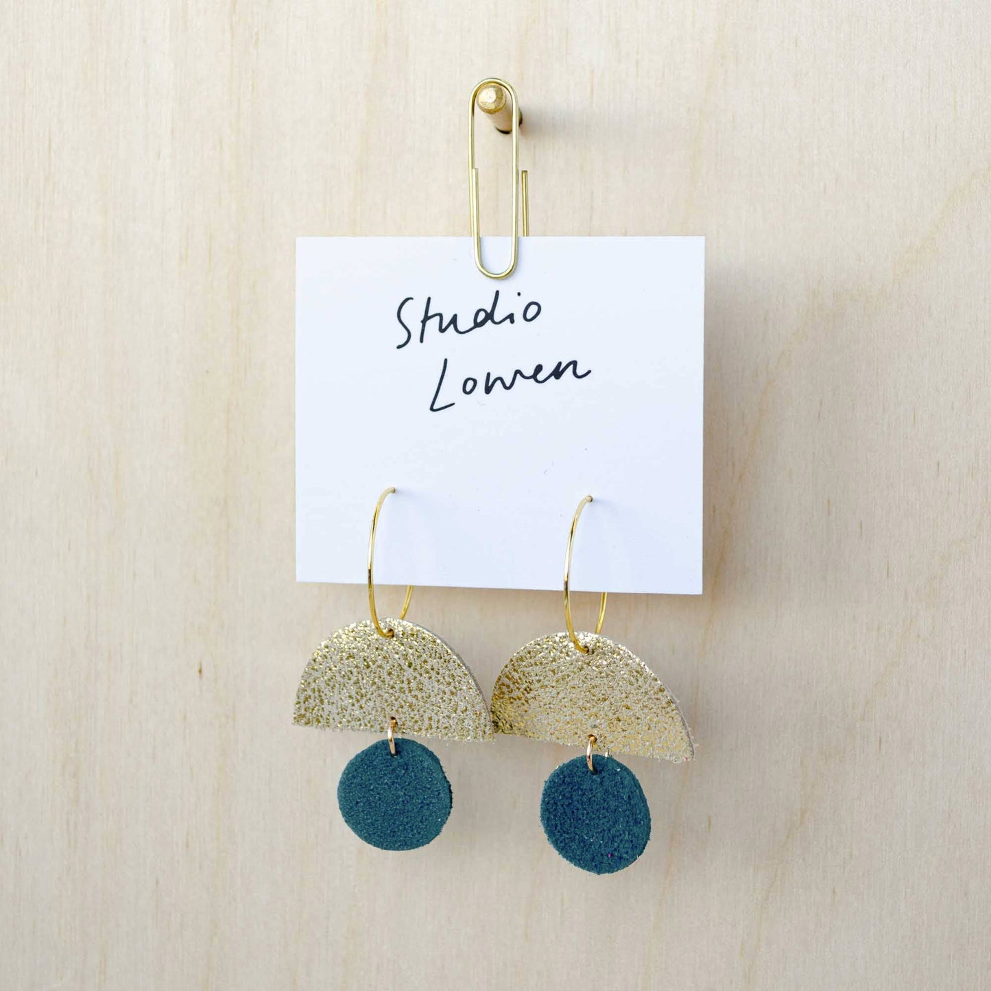 Sunrise Hoop Earrings Suede