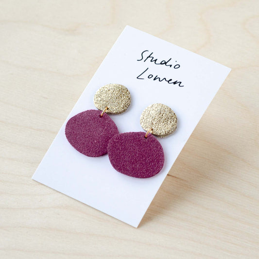 Bili Pop Earrings Suede