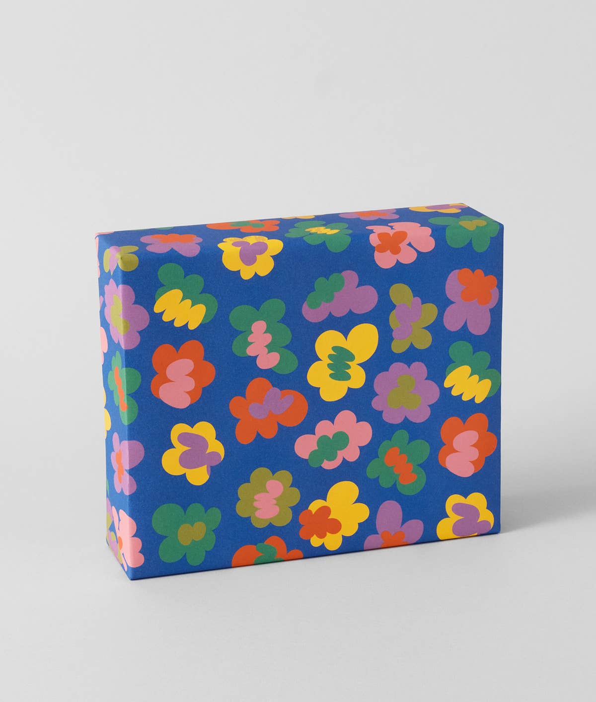 Flower Burst Blue Gift Wrap