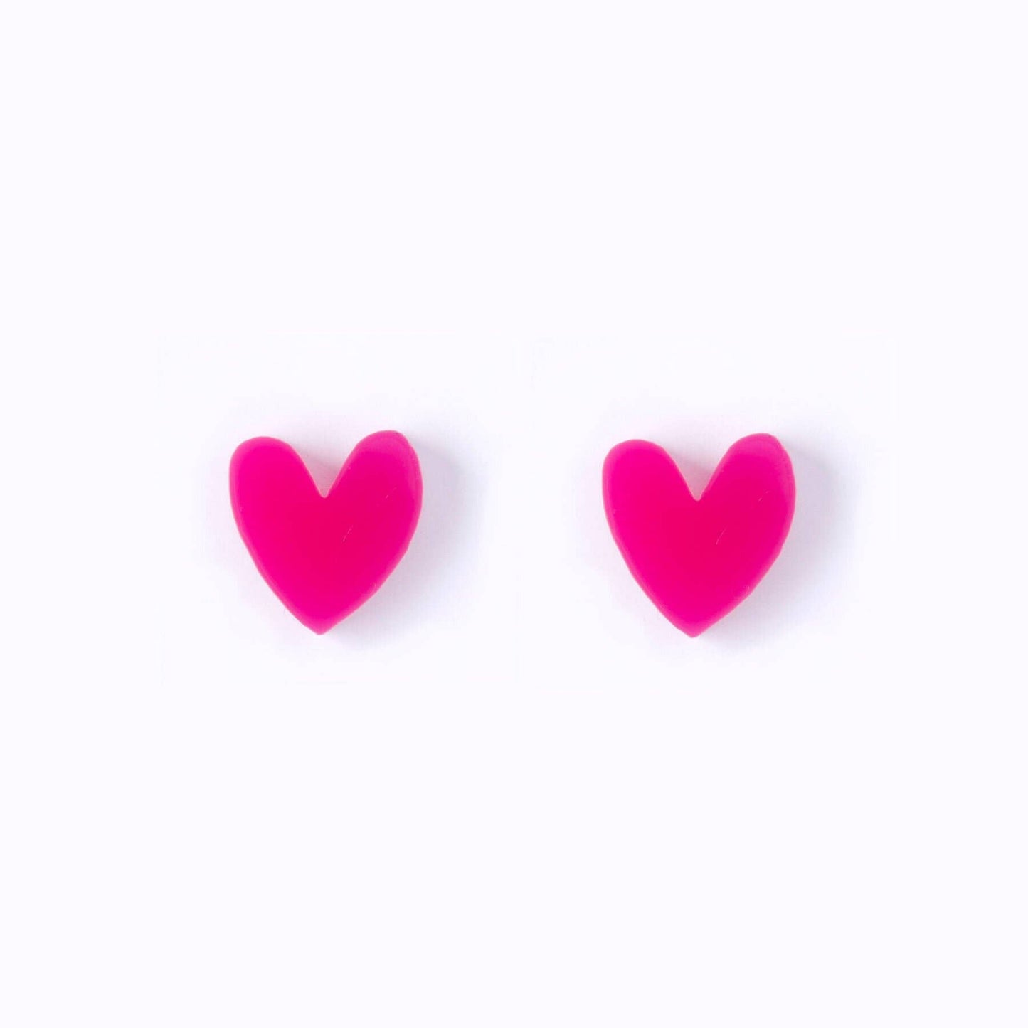 Heart Stud Earrings in Glitter, Mirror and Pop Colours