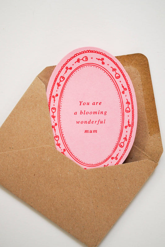 Blooming wonderful mum mini card