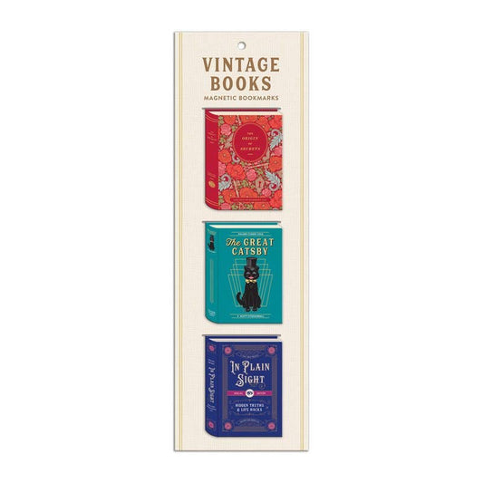 Vintage Books Shaped Magnetic Bookmarks (Bookmark)